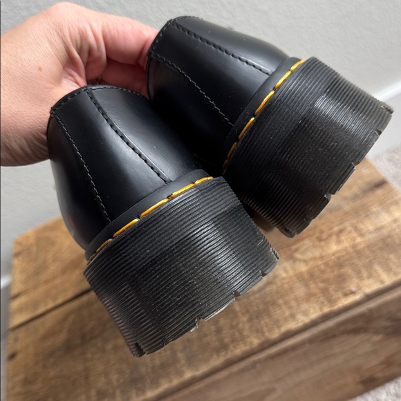 Dr Martin 1461 Smooth Leather Platform Shoes Black size women’s 8 - Picture 5 of 7